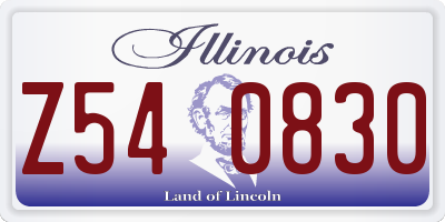 IL license plate Z540830