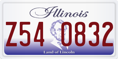IL license plate Z540832