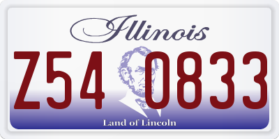 IL license plate Z540833