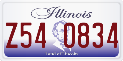 IL license plate Z540834