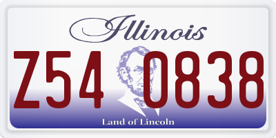 IL license plate Z540838