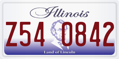 IL license plate Z540842