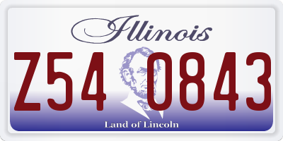 IL license plate Z540843