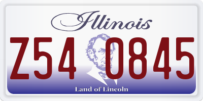 IL license plate Z540845