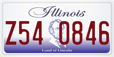 IL license plate Z540846