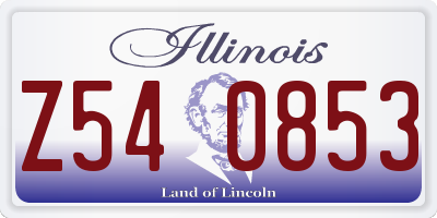 IL license plate Z540853