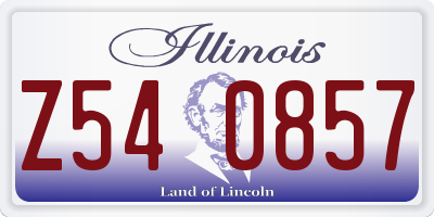 IL license plate Z540857