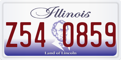 IL license plate Z540859