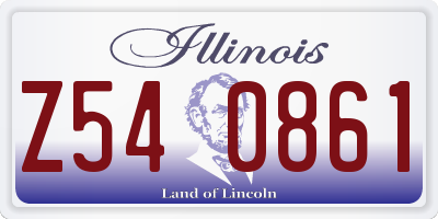 IL license plate Z540861