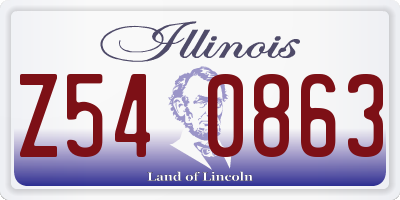 IL license plate Z540863