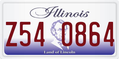 IL license plate Z540864