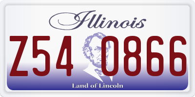 IL license plate Z540866