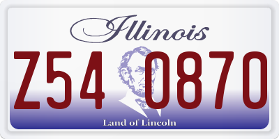 IL license plate Z540870