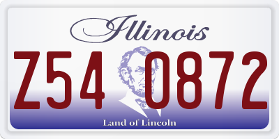 IL license plate Z540872