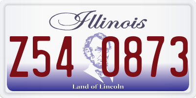 IL license plate Z540873
