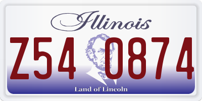 IL license plate Z540874