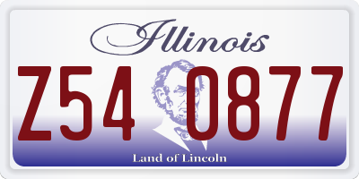 IL license plate Z540877