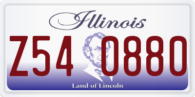 IL license plate Z540880