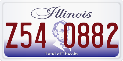 IL license plate Z540882