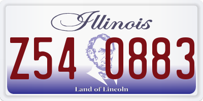 IL license plate Z540883
