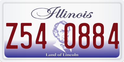 IL license plate Z540884