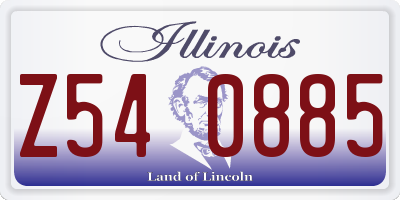 IL license plate Z540885