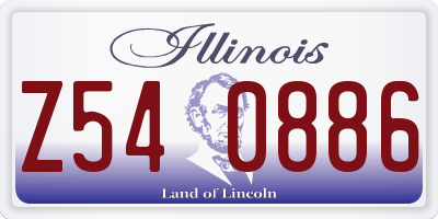 IL license plate Z540886