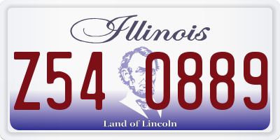 IL license plate Z540889