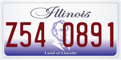 IL license plate Z540891
