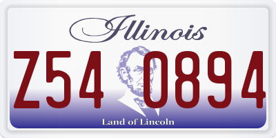 IL license plate Z540894