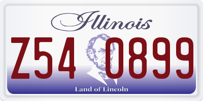 IL license plate Z540899
