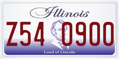 IL license plate Z540900