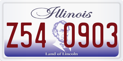 IL license plate Z540903