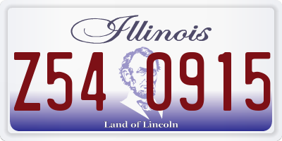 IL license plate Z540915