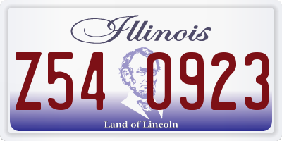 IL license plate Z540923