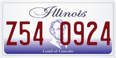 IL license plate Z540924