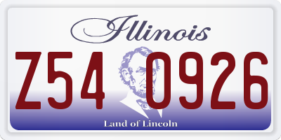 IL license plate Z540926