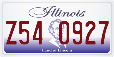 IL license plate Z540927