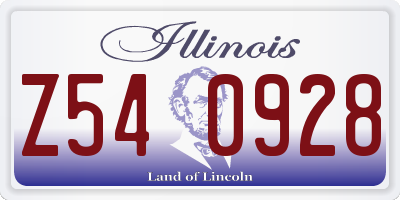 IL license plate Z540928