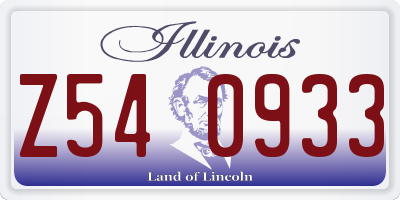 IL license plate Z540933
