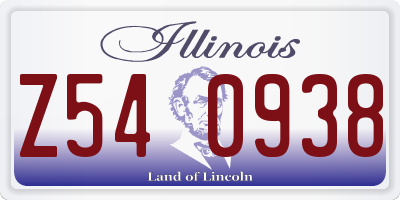 IL license plate Z540938