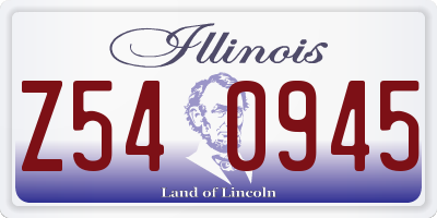 IL license plate Z540945