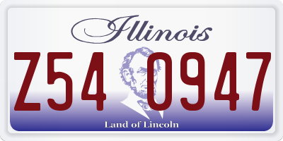 IL license plate Z540947