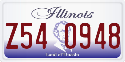 IL license plate Z540948