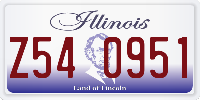 IL license plate Z540951