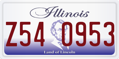 IL license plate Z540953