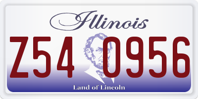IL license plate Z540956