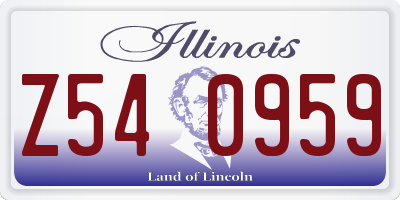 IL license plate Z540959