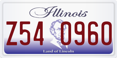 IL license plate Z540960