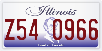 IL license plate Z540966
